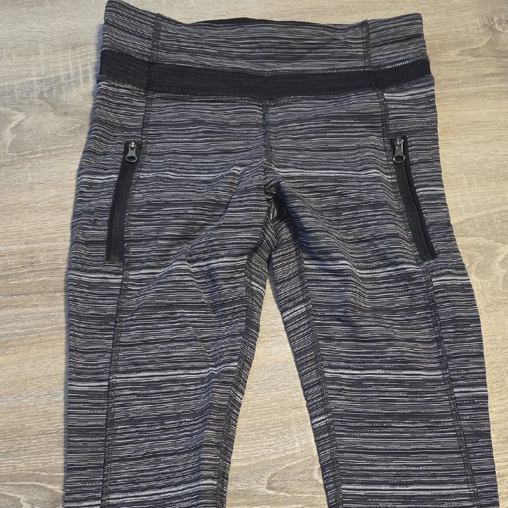 lululemon athletica Black and Gray Leggings